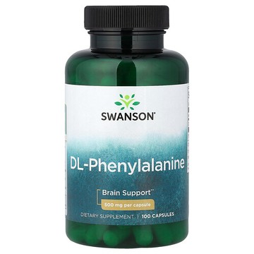 Swanson Vitamins, Dl-苯丙氨酸，500 毫克，100 粒膠囊