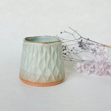 柔光莫蘭迪。盆栽 陶盆 有孔花盆 手工陶器 新年禮物