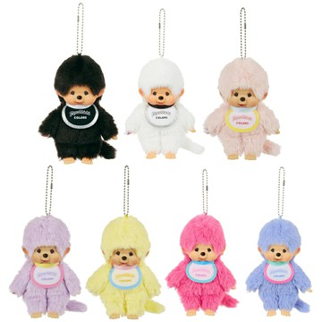 真愛日本 限定 蒙奇奇娃吊飾 彩虹系列 COLORS 蒙奇奇 Monchhichi 吊飾 鑰匙圈 禮物