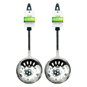 TU 良品 不銹鋼漏勺  長度34.5cm 勺面寬11.5cm  2個