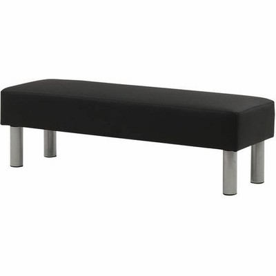 【メーカー直送】Netforce/ロビーベンチ 長椅子 2人掛け 幅1200mm0 ブラック【代引不可】【お客様組立】