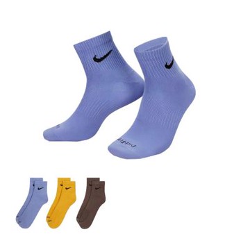 Nike Everday Plus Lightweight 短襪 紫黃棕 3雙一組 SX6893-927