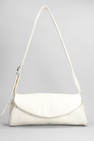 Jil Sander Cannolo Grande Shoulder Bag In White Leather