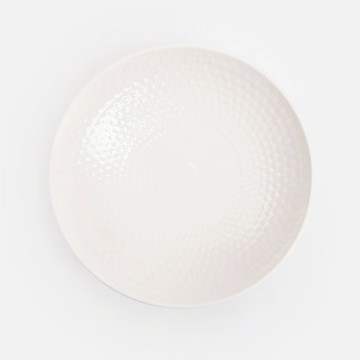 克萊歐陶瓷深盤20.5cm 鑽紋白