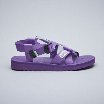 SUICOKE CHIN2-CAB 023紫色 羅馬鞋 抗菌內裡 涼鞋 魔鬼氈【SK190232CABPU】