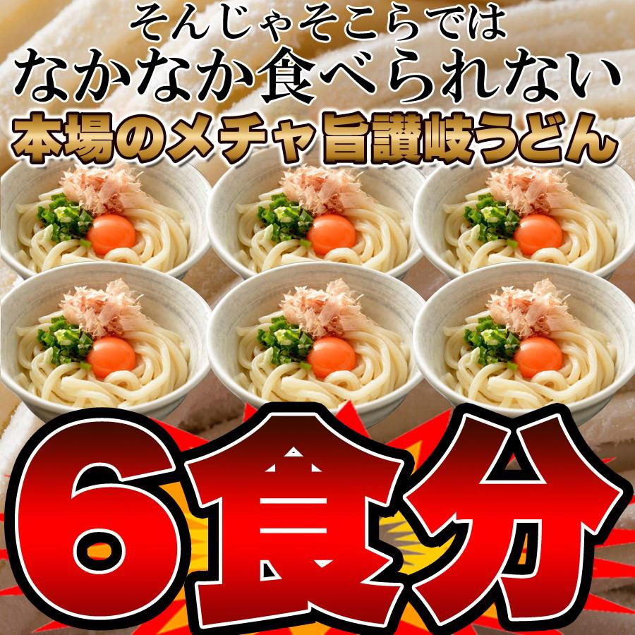 ゆうメール発送鎌田醤油特製ダシ醤油6袋付き!!讃岐うどん6食分600g（300g×2袋）