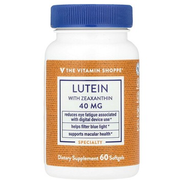 The Vitamin Shoppe, 含玉米黃質的葉黃素，60 粒軟膠囊