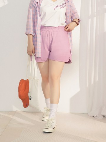 終結蜜腿美型舒適多色高含棉腰鬆緊A字短褲