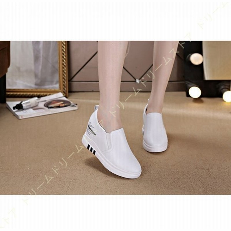 スニーカー スリッポン レディース インヒールスニーカー 紐なし インヒールスリッポン おしゃれ 大きいサイズ ローカット 痛くない 履きやすい インヒール 通販 Lineポイント最大0 5 Get Lineショッピング