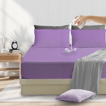 【寢室安居】護理級銀離子100%防水防蹣抗菌透氣保潔枕套（1對）-紫色_廠商直送