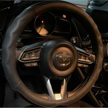 ~歐力斯~馬自達 MAZDA CX-3 方向盤皮套 CX-5 方向盤皮套 MAZDA6 方向盤皮套 碳纖紋路 三色可選