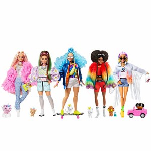 バービー バービー人形 Barbie Extra 5-Doll Set with Pets and 70