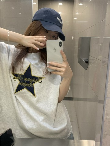 【missy shop】星的約定刺繡短袖T恤-77688