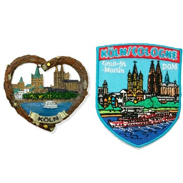 德國科隆立體磁鐵+科隆布標【2件組】紀念磁鐵療癒小物 IG打卡地標 冰箱磁鐵可愛磁鐵 卡通磁鐵 磁性家居裝飾