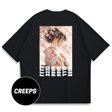 【CREEPS】Priscilla Girl 寬鬆重磅印花T恤 210g