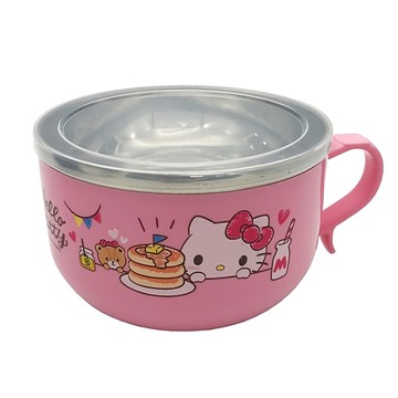 Hello Kitty 不鏽鋼泡麵碗 950ml 可愛卡通  1個