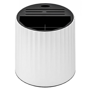 德利生活 大容量旋轉刀架置物架 黑白色 360度旋轉 廚房收納  1個