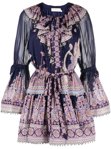 Zimmermann `Celestial Virgo` Swing Mini Dress