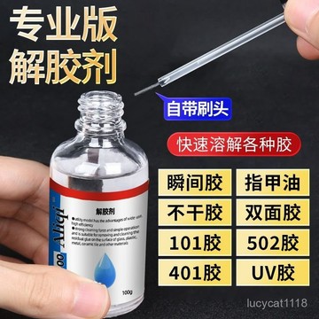 🛒臺灣24h🌳強力萬能解膠劑去除502膠水墻麵免釘膠AB膠美甲專用車用401解膠水