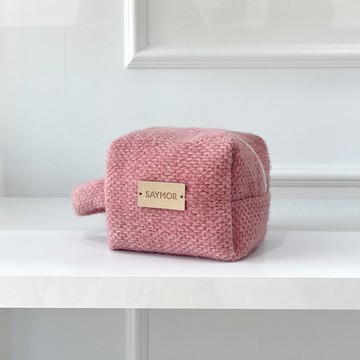 Cushion pouch_泰迪熊粉
