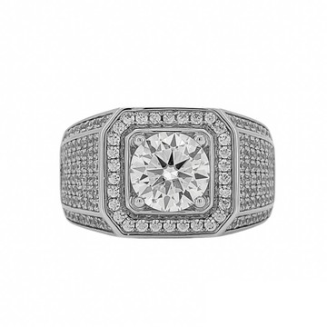 莫桑石 莫桑鑽 氣勢1-3克拉男仕鑽戒 台北門市 客製化訂製白金