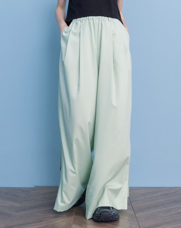 A｜冰感抗皺開衩大寬褲(兩色)