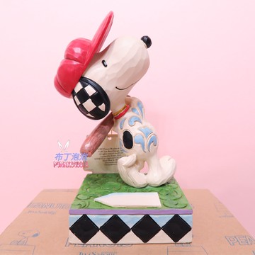 布丁泡泡 SNOOPY 史努比 史奴比 Enesco 棒球 打者 棒球打者 塑像 擺飾 公仔