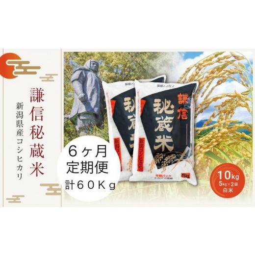 ふるさと納税 新潟県 上越市 定期便6ヶ月連続発送（10ｋｇ×6回分）新潟県産コシヒカリ　謙信秘蔵米10kg