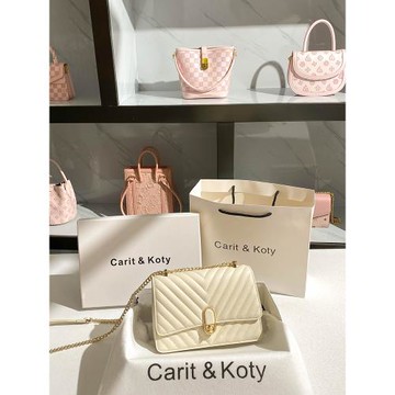 Carit Koty今年流行小香風鏈條包包女士2025新款高級感菱格腋下包