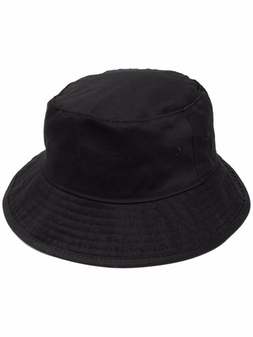 Acne Studios - embroidered-logo bucket hat - unisex - Cotton - S/M - Black