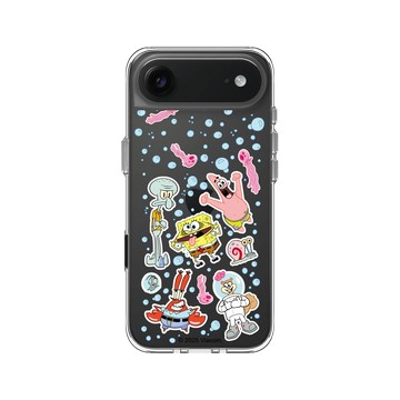 iPhone Air Clear Case（相機按鈕） 透明 - 海綿寶寶 SpongeBob - 比奇堡貼紙款