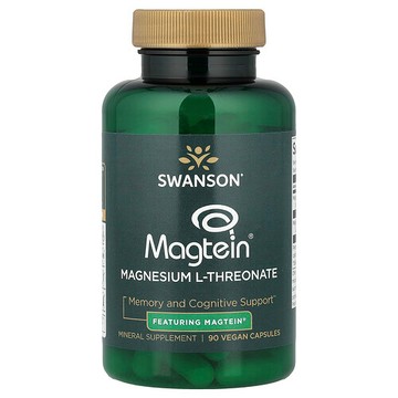 Swanson Vitamins, L-蘇糖酸鎂，90 粒全素膠囊