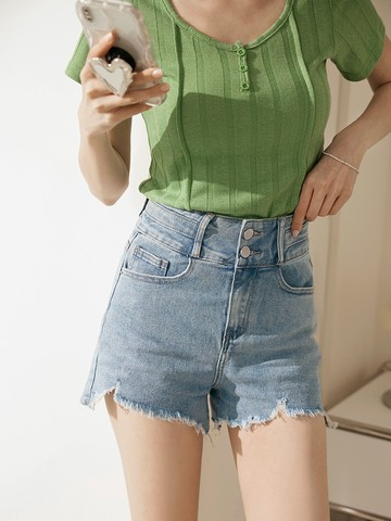 小腰精．彈力高腰收腹不收邊短褲