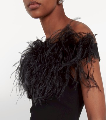 Giuseppe di Morabito Feather-trimmed off-shoulder minidress