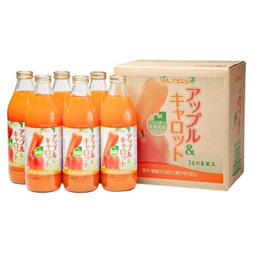 蘋果汁 【青森農協】日本蘋果胡蘿蔔果汁 1000mlx6入(日本原裝進口)