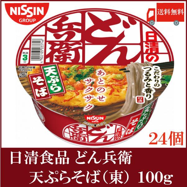 日清食品 日清 どん兵衛 天ぷらそば (東日本版) 100ｇ×2ケース (24個入) 送料無料