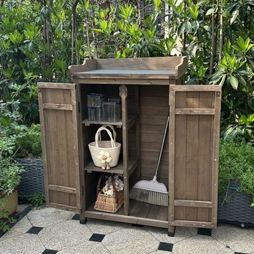 戶外收納柜雜物柜儲物柜幼兒園玩具柜庭院花園工具柜防雨防曬柜子