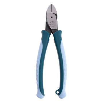 King TTC 藍柄超級萬能斜口鉗 日本製造 合金鋼 熱處理邊緣感應淬火 彈性雙模樹脂手柄  藍綠色 + 白色  1個