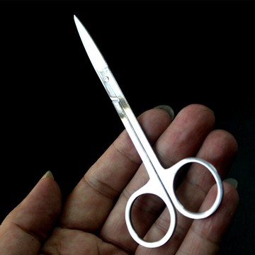 家用小號不銹鋼剪刀安全鼻毛剪修眉毛修眉刀男女士化妝工具圓尖頭