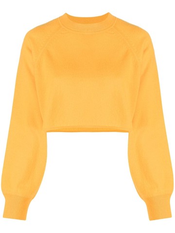 Loulou Studio - cropped cashmere jumper - women - Cashmere - L - Orange