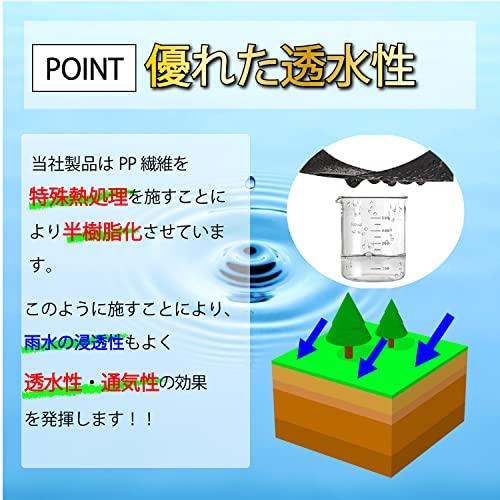 防草シート 135g m2 高耐久 高透水 PP素材 不織布 1×30m 耐年数 約5年 工事 家庭 園芸