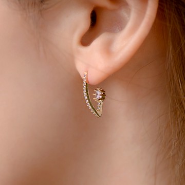 璀璨光芒矽膠耳環-A70011