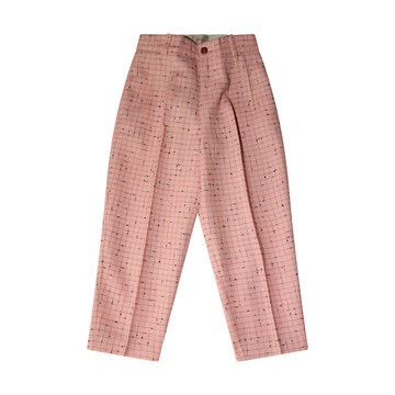 Gucci - Pink Wool Check Damier Pants