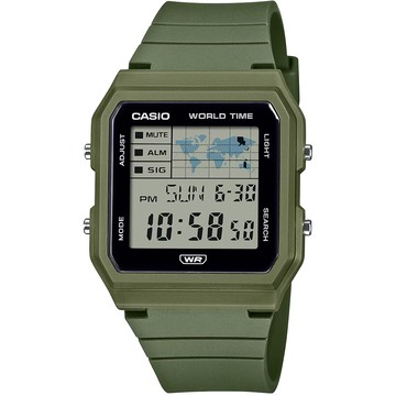CASIO 卡西歐 休閒方形電子錶-軍綠 手錶 學生錶(LF-30W-3A)