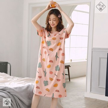 可可裡🫧睡裙女夏季韓版春秋學生短袖家居服可愛卡通寬鬆孕婦女士睡衣女夏