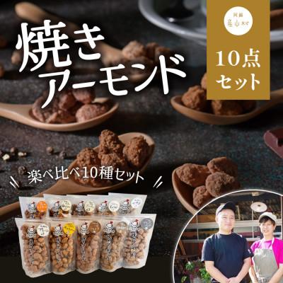 ふるさと納税 産山村 人気製品10種類!たっぷり楽しめる詰め合わせ!焼きアーモンド10点セット