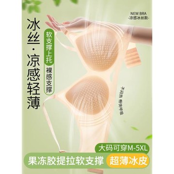 夏季內衣女小胸聚攏薄款透氣無痕無鋼圈提拉上托文胸軟支撐防下垂