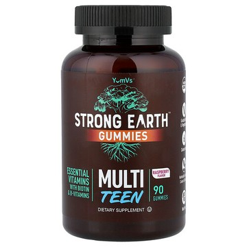 YumVs, Strong Earth 軟糖，Multi Teen，樹莓味，90 粒