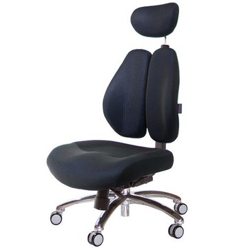 GXG 記憶棉 DUO KING 雙背工學椅(鋁腳/無扶手)  TW-3008 LUANH