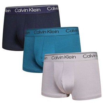Calvin Klein Microfiber Stretch 男內褲 短版合身四角褲/CK內褲-09 灰、綠、深藍 三入組